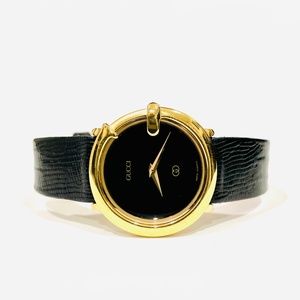 ❌SOLD❌ Gucci 3600L Gold Plated Swiss Ladies Watch with Sculptured G Bezel